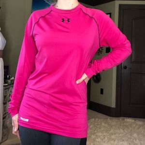 Under Armour Compression Long Sleeve Pink Tee